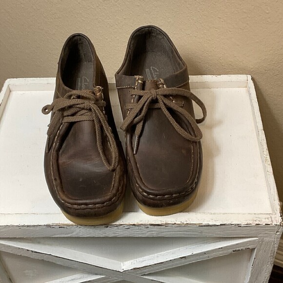 New Clarks Padmora Wallabee Women Sz 6.5M Shoe Leather Chukka Brown Loafer Rck - Picture 10 of 12